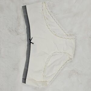 Gap Body Low Rise Hipster Cream & Black Panties Size Large